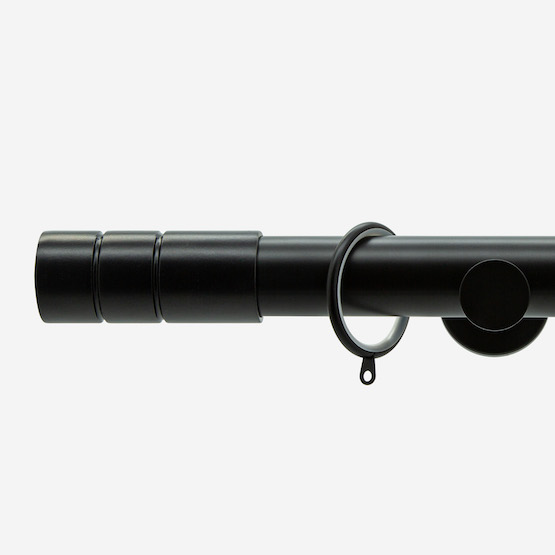 28mm Allure Signature Matt Black Barrel pole