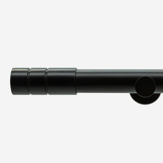 28mm Allure Signature Matt Black Barrel Eyelet pole