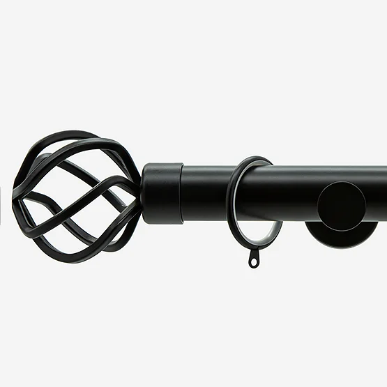28mm Allure Signature Matt Black Cage pole