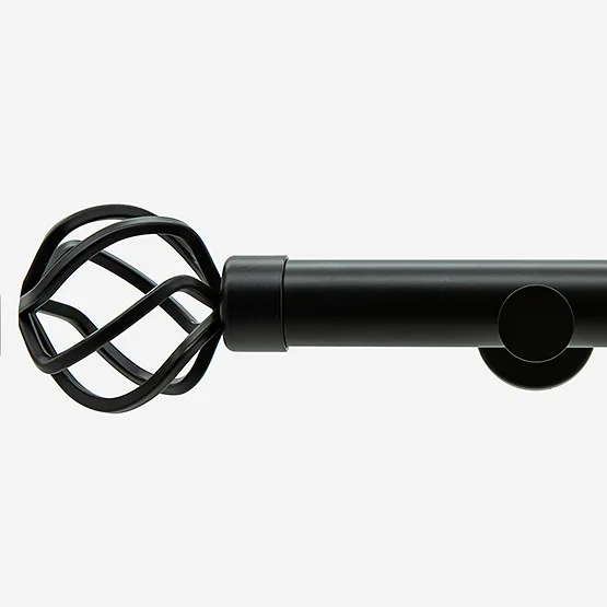 28mm Allure Signature Matt Black Cage Eyelet pole