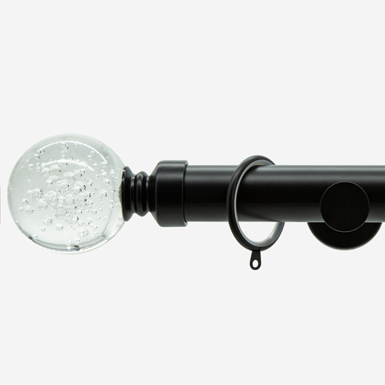 28mm Allure Signature Matt Black Glass Bubbles pole