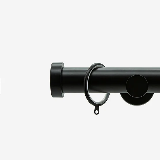 28mm Allure Signature Matt Black Stud pole