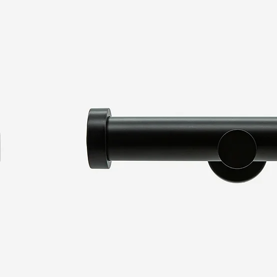 28mm Allure Signature Matt Black Stud Eyelet pole