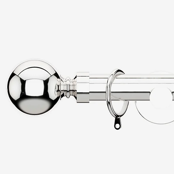 28mm Allure Signature Polished Chrome Ball pole