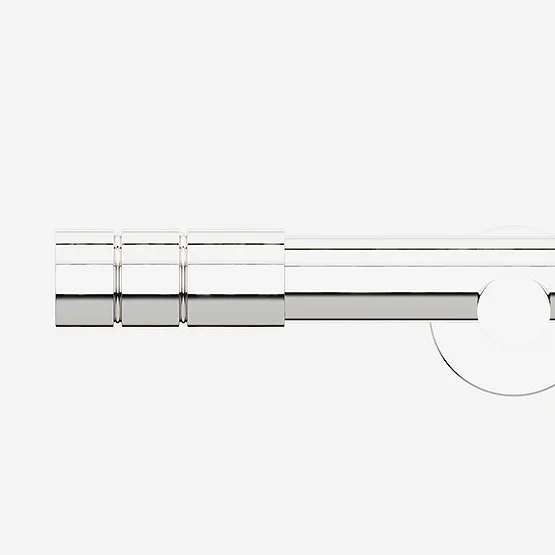 28mm Allure Signature Polished Chrome Barrel Eyelet pole