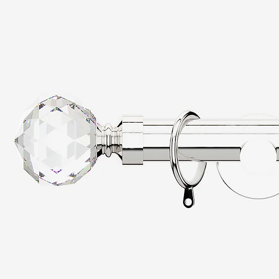 28mm Allure Signature Polished Chrome Crystal pole