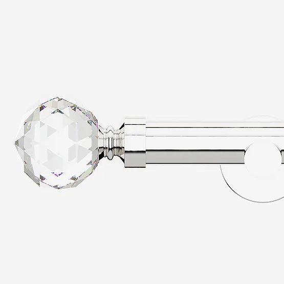 28mm Allure Signature Polished Chrome Crystal Eyelet pole