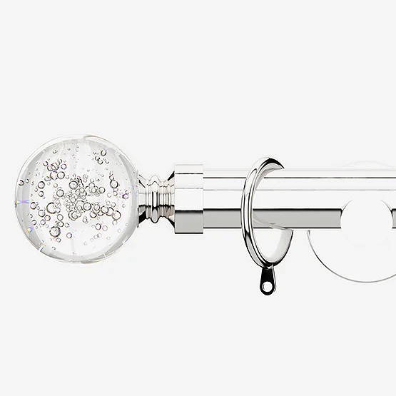 28mm Allure Signature Polished Chrome Glass Bubbles pole