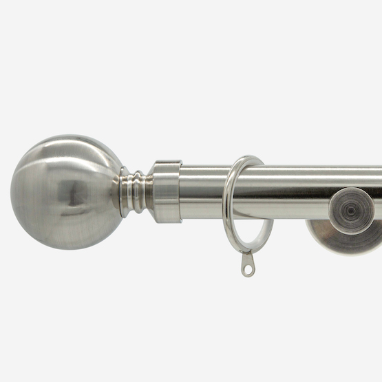 28mm Allure Signature Stainless Steel Ball Curtain Pole