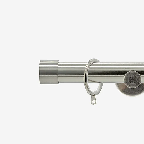 28mm Allure Signature Stainless Steel Effect End Cap pole