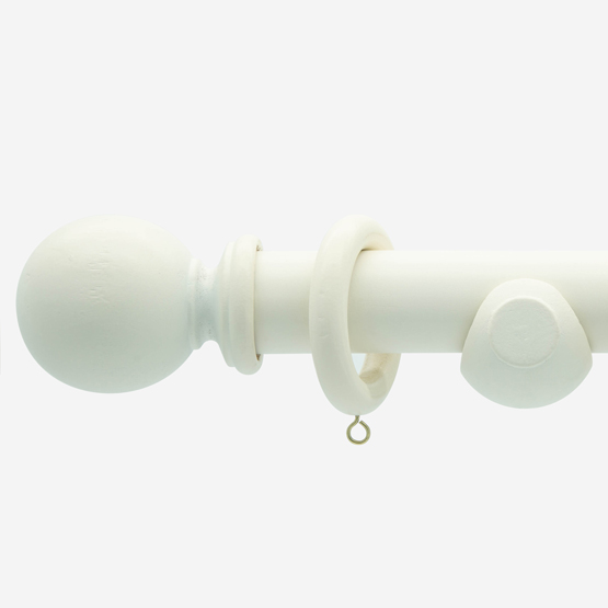 28mm Prime Ivory Ball Curtain Pole