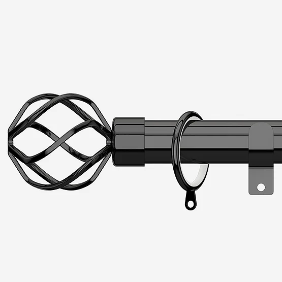 35mm Allure Classic Black Nickel Cage Finial pole