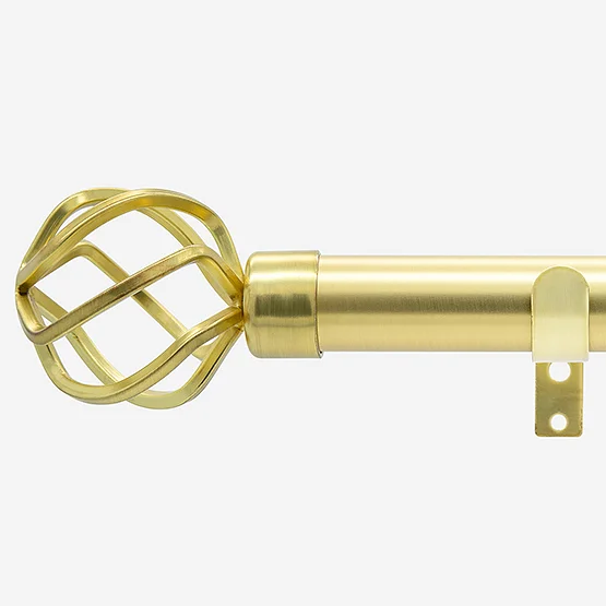 35mm Allure Classic Brushed Gold Cage Eyelet pole