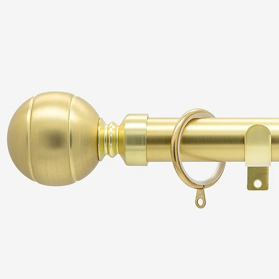35mm Allure Classic Brushed Gold Lined Ball pole