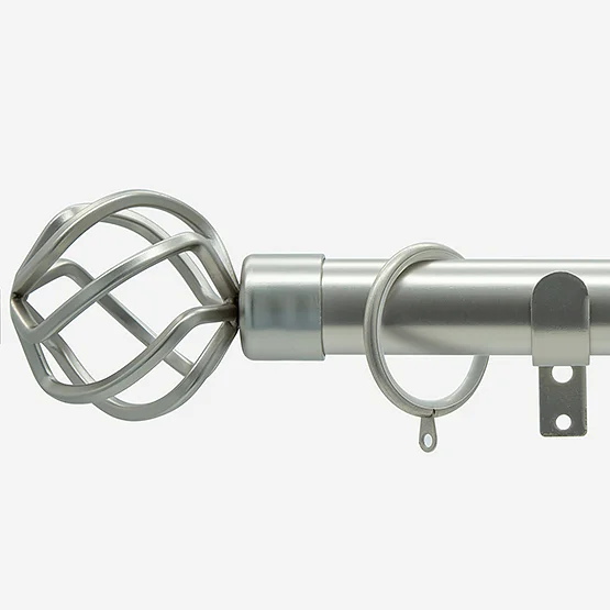 35mm Allure Classic Brushed Steel Cage pole