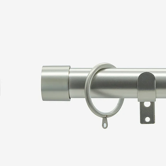 35mm Allure Classic Brushed Steel End Cap pole