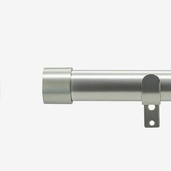 35mm Allure Classic Brushed Steel End Cap Eyelet pole