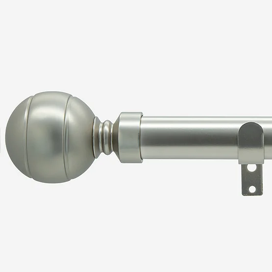 35mm Allure Classic Brushed Steel Lined Ball Eyelet pole