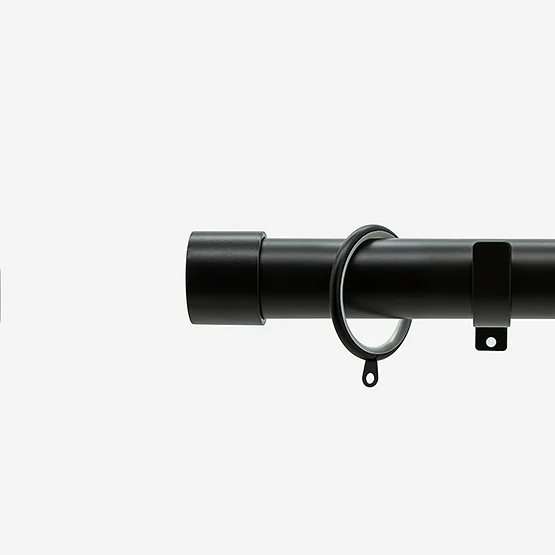 35mm Allure Classic Matt Black End Cap Finial pole