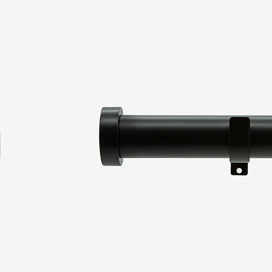 35mm Allure Classic Matt Black Stud Eyelet pole