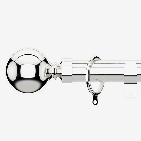 35mm Allure Classic Polished Chrome Ball Finial pole
