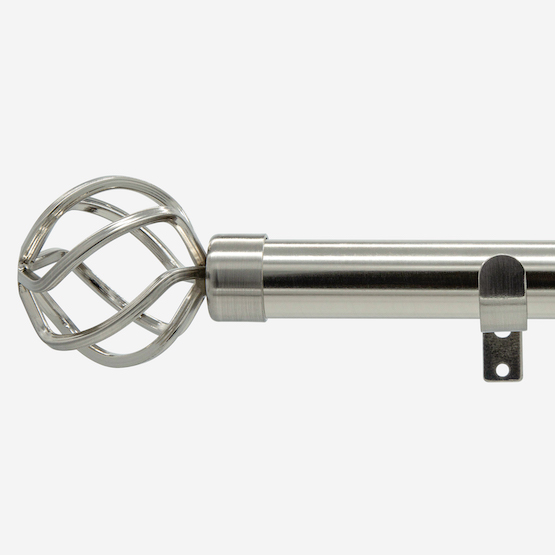 35mm Allure Classic Stainless Steel Cage Finial Eyelet pole