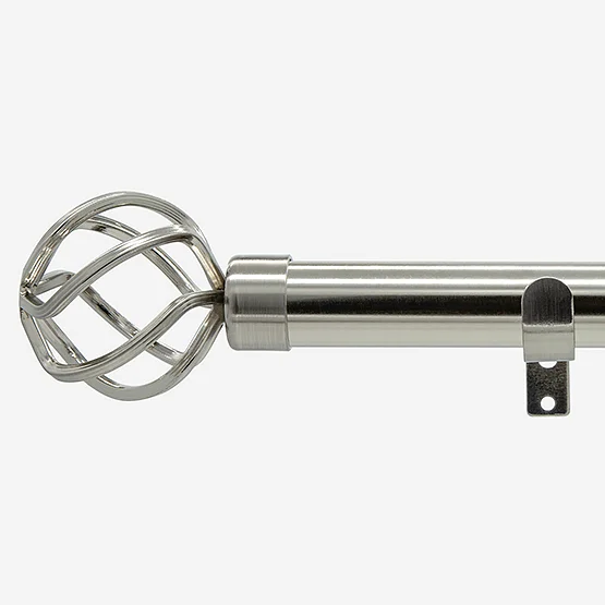 35mm Allure Classic Stainless Steel Cage Finial Eyelet pole