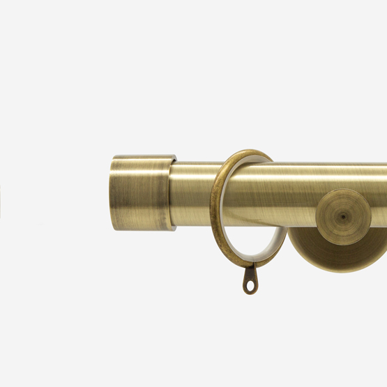 35mm Allure Signature Antique Brass End Cap Finial pole