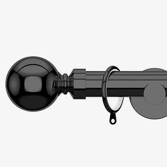 35mm Allure Signature Black Nickel Ball Finial pole