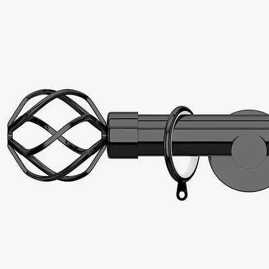 35mm Allure Signature Black Nickel Cage Finial pole