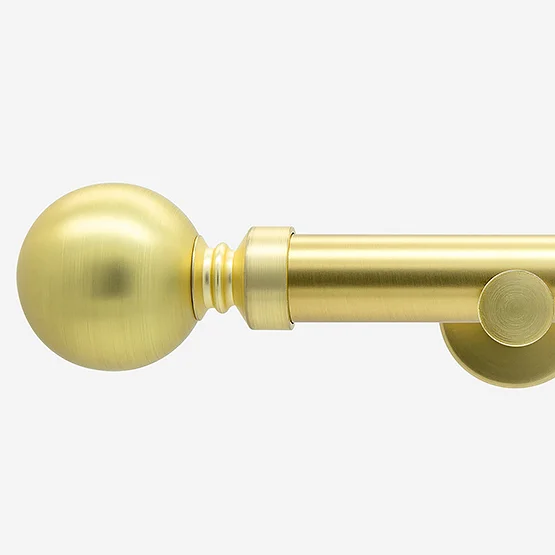 35mm Allure Signature Brushed Gold Ball Eyelet pole