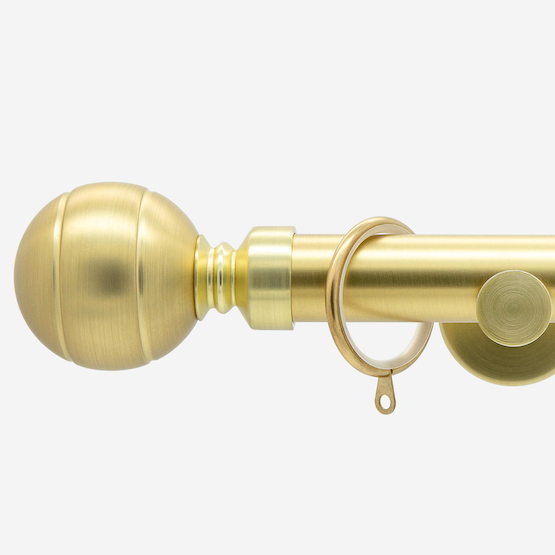 35mm Allure Signature Brushed Gold Lined Ball pole