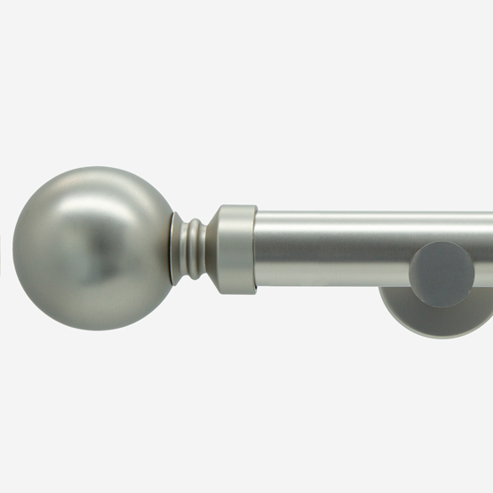 35mm Allure Signature Brushed Steel Ball Eyelet pole
