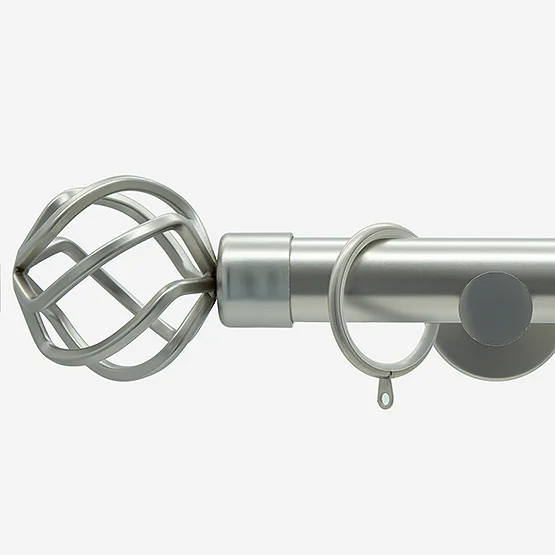 35mm Allure Signature Brushed Steel Cage pole