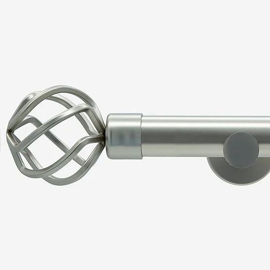 35mm Allure Signature Brushed Steel Cage Eyelet pole