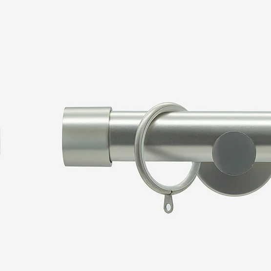 35mm Allure Signature Brushed Steel End Cap pole