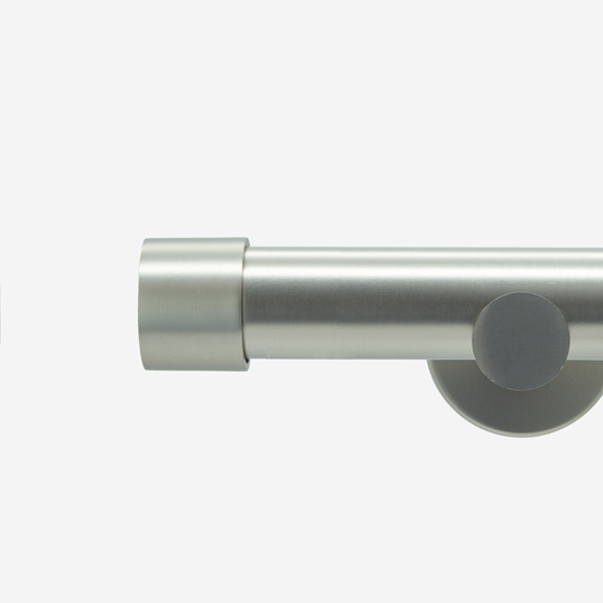 35mm Allure Signature Brushed Steel End Cap Eyelet pole