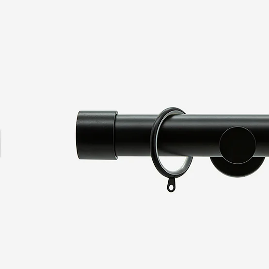 35mm Allure Signature Matt Black End Cap Finial pole