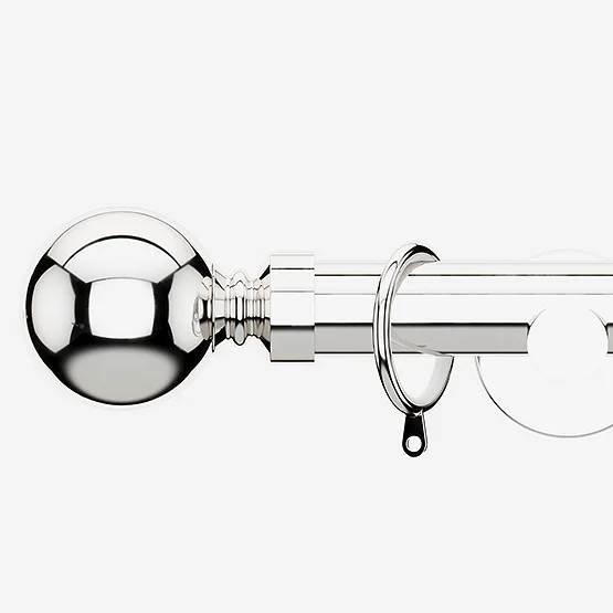 35mm Allure Signature Polished Chrome Ball Finial pole
