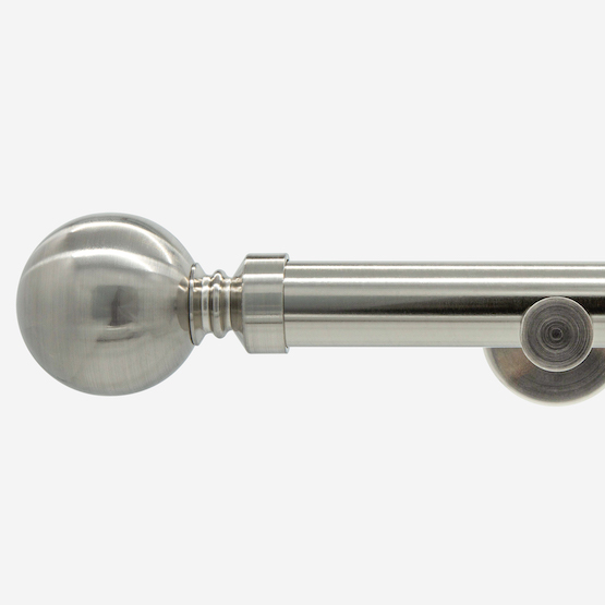 35mm Allure Signature Stainless Steel Ball Finial Eyelet Curtain Pole