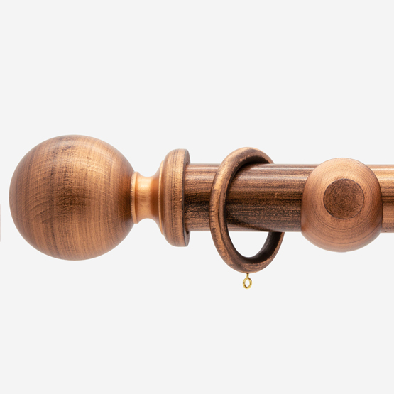 35mm Oxford Brushed Copper Ball Finial  pole
