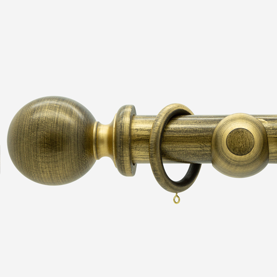 50mm Oxford Brushed Gold Ball Finial  pole