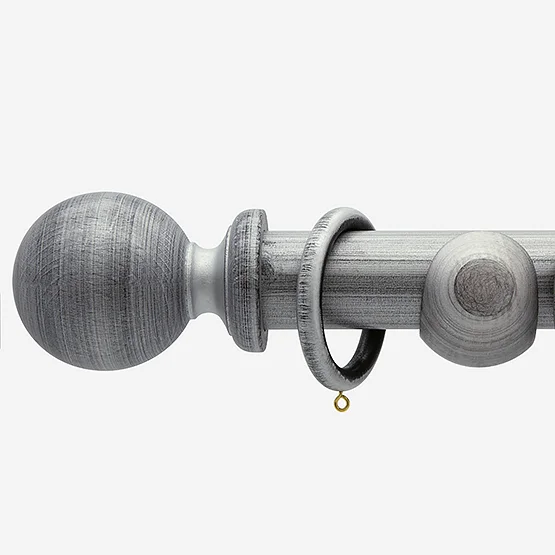 50mm Oxford Brushed Silver Ball Finial  pole