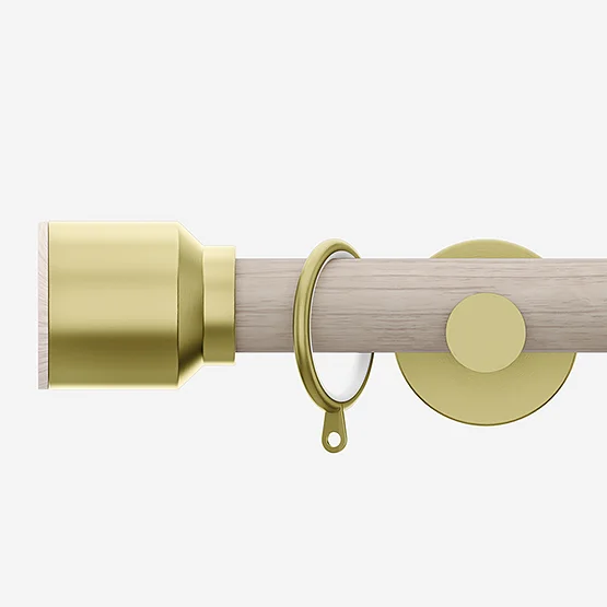 28mm Signature Brushed Gold & Light Oak Drum pole
