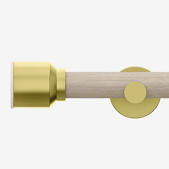 28mm Signature Brushed Gold & Light Oak Drum Eyelet pole