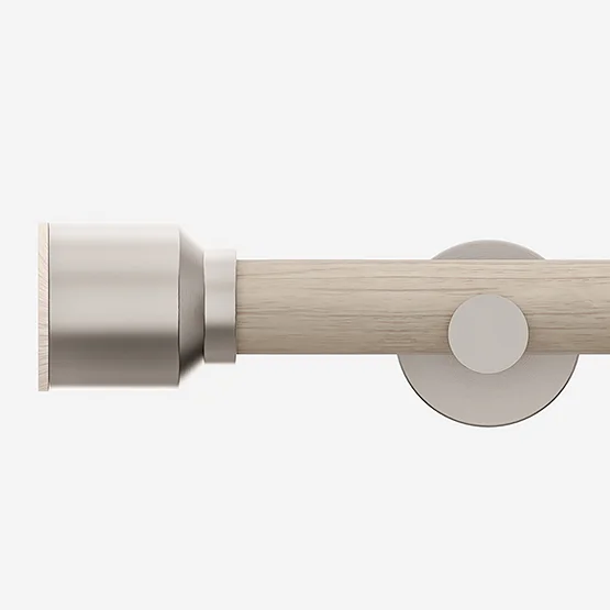 28mm Signature Brushed Steel & Light Oak Drum Eyelet pole