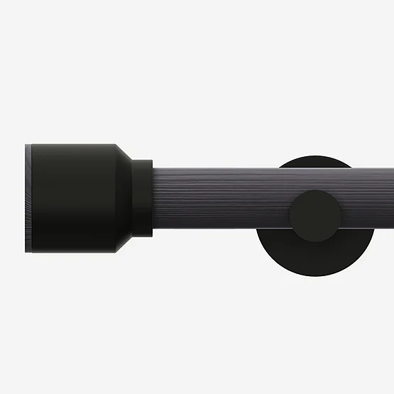 28mm Signature Matt Black & Smoke Grey Drum Eyelet pole