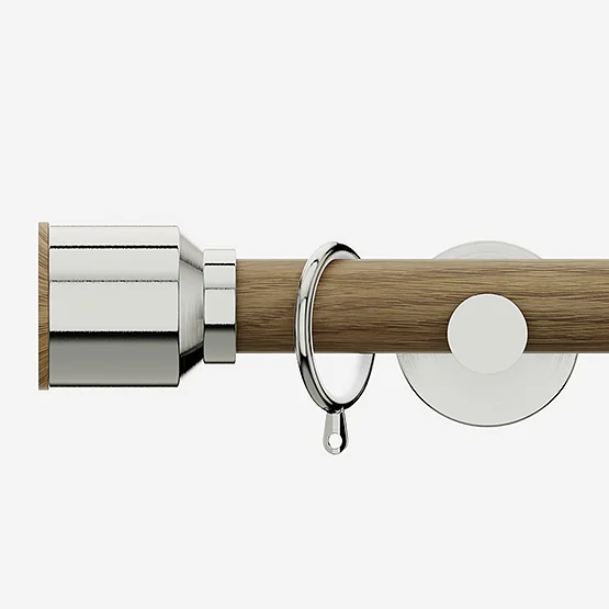28mm Signature Stainless Steel & Aged Oak Drum pole