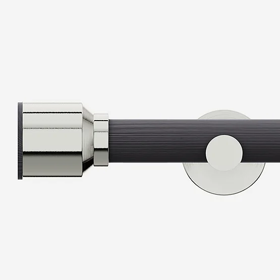 28mm Signature Stainless Steel & Smoke Grey Drum Eyelet pole