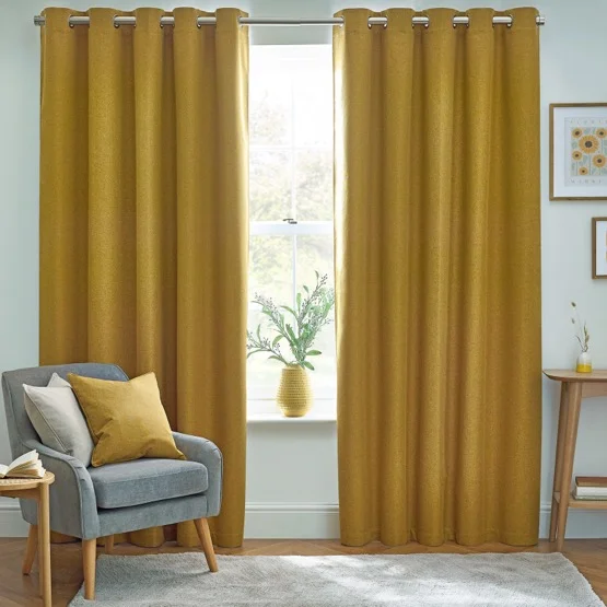 Furn Dawn Mustard Eyelet rm_curtain